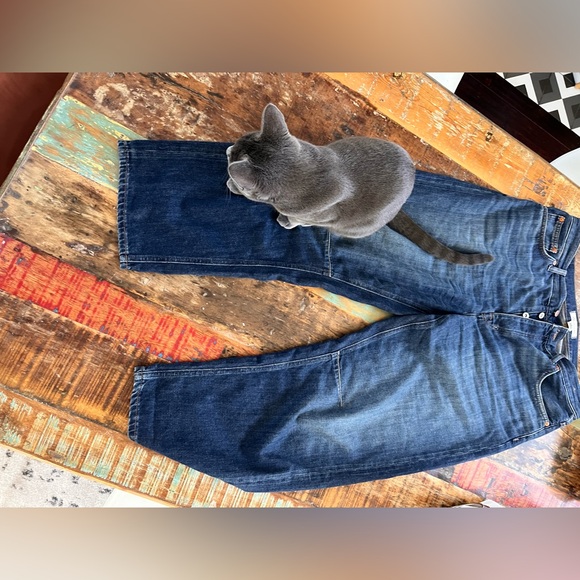 Madewell Women's Barrel Dark Blue Straight Leg Jeans - Picture 6 of 6